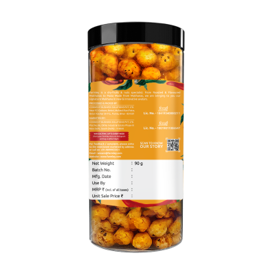 Farmley: Roasted & Flavored Makhana - Peri Peri Farmley Jar 90 g - pack of 2
