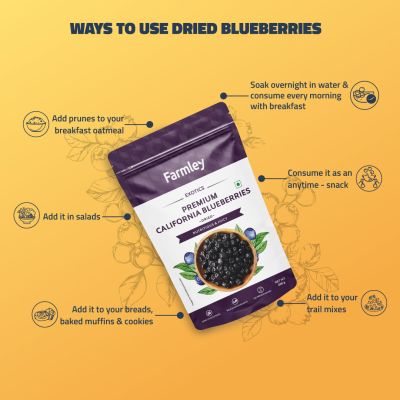Farmley: Premium Dried Blueberries - 200gm
