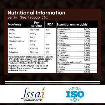 Fitspire: Gold Advanced Isolate Whey Protein - Cookie Cream - 2kg