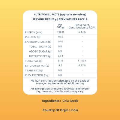 Farmley: Premium Chia Seeds - 200gm
