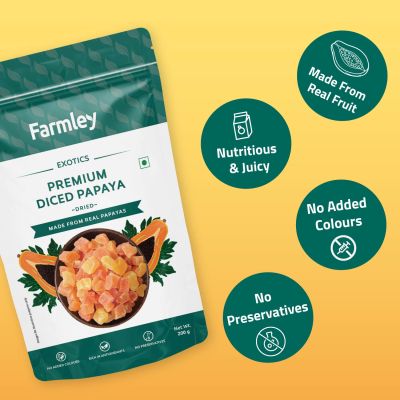 Farmley: Premium Dried Papaya - 200gm