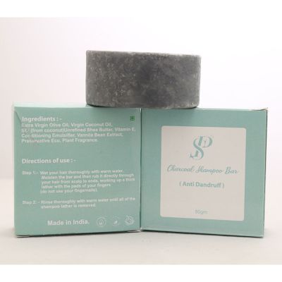 SOPURE: Charcoal Shampoo Bar - 80gm