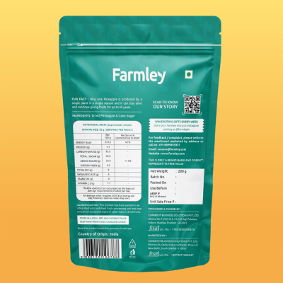 Farmley: Premium Dried Pineapple - 200gm