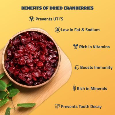 Farmley: Premium California Whole Dried Cranberries Farmley Standee Pouch 200 g