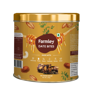 Farmley: Date Bites Farmley Tin Jar - 200gm