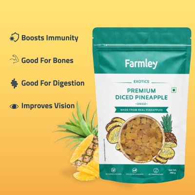 Farmley: Premium Dried Pineapple - 200gm