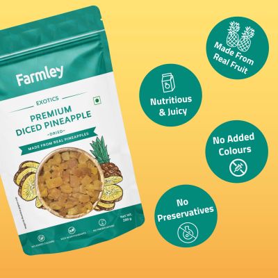 Farmley: Premium Dried Pineapple - 200gm