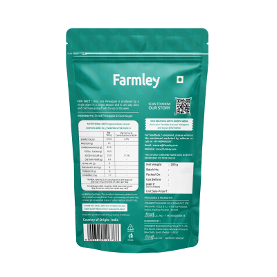 Farmley: Premium Dried Pineapple - 200gm