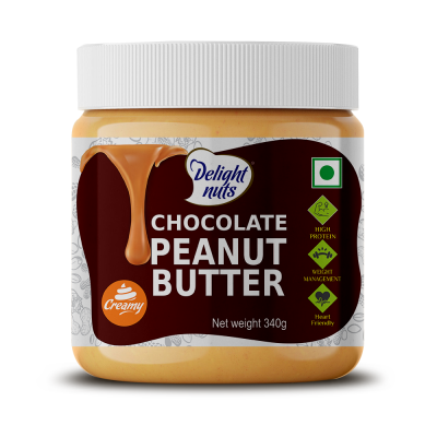 Delight nuts: Chocolate Peanut Butter Creamy  - 340gm