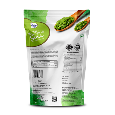 Delight nuts: Raw Pumpkin Seeds - Delicious Seeds for a Nutritious Snack - 200gm