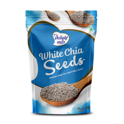 Delight nuts: White Chia Seeds -Delicious Seeds for a Nutritious Snack - 200gm