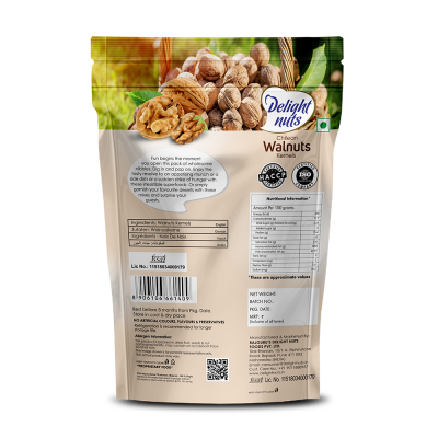 Delight nuts: Chilean Walnuts Kernels - 200gm