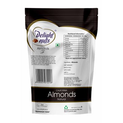 Delight nuts: California Almonds 100% Natural - 200gm