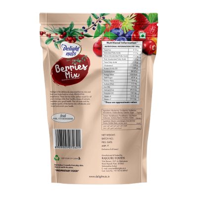 Delight nuts: Berries Mix - Delicious Berries For A Nutritious Snack - 200gm