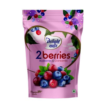 Delight nuts: 2Berries - Blueberries and Cranberries - Premium Quality - 200gm