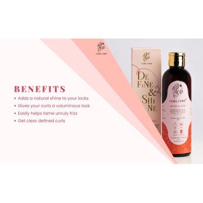 Curl Cure: Define and Shine Curl Cream with Shea Butter & Aloe Vera - 200ml