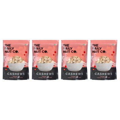 The Daily Nut Co.: Premium Cashews - Pack of 4 - 200gm each