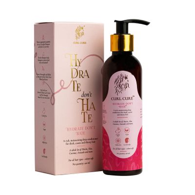 Curl Cure: Hydrate Don't Hate Intensive Hydration Conditioner/ Hair Mask with Avocado and Aloe Vera - 200ml