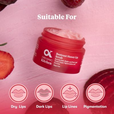 Organic Kitchen: Beetroot Honey Lip Scrub - 30gm