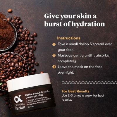Organic Kitchen: Coffee Bean & Green Tea Overnight Mask - 50gm