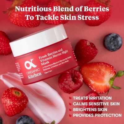 Organic Kitchen: Fresh Berries and Vitamin Nectar Night Mask - 50gm