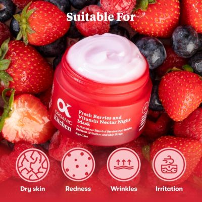 Organic Kitchen: Fresh Berries and Vitamin Nectar Night Mask - 50gm