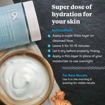 Organic Kitchen: Greek Yoghurt Probiotic Super Dose Face Mask - 100gm