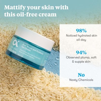 Organic Kitchen: Rice Water and Probiotic Gel Cream - 50gm