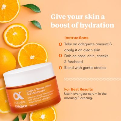 Organic Kitchen: Triple C Revive + Glow Gel Moisturizer - 50gm
