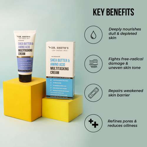 Dr. Sheth's: Shea Butter & Amino Acid Multitasking Cream - 50g