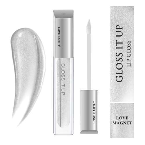 Love Earth: Lip Gloss Love Magnet Silver Glitter - 3ml