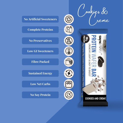 Snactivate: Protein Wafer Bar - Cookies And Creme - Pack of 6
