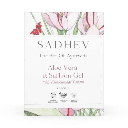 Sadhev: Aloe Vera Gel with Saffron and Kumkumadi Thailam - 100gm