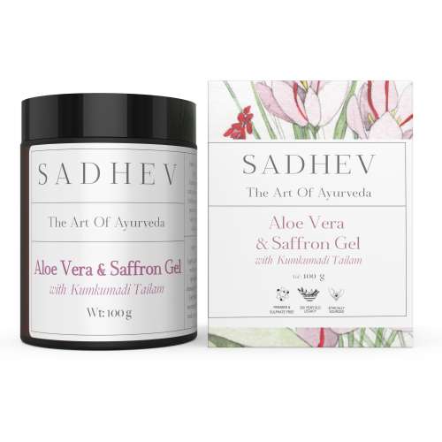Sadhev: Aloe Vera Gel with Saffron and Kumkumadi Thailam - 100gm