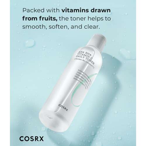 COSRX: Refresh AHA BHA Vitamin C Daily Toner | Hydrating Toner | Korean Skincare | Skin Prep | Vitamin C | Pore Care | Smooth Skin | 150ml