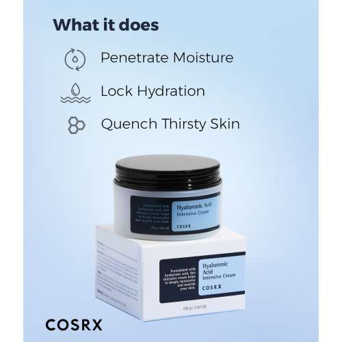 COSRX: Hyaluronic Acid Intensive Cream  | For Moisturising | Intense Hydration | Korean Skincare | 100gm