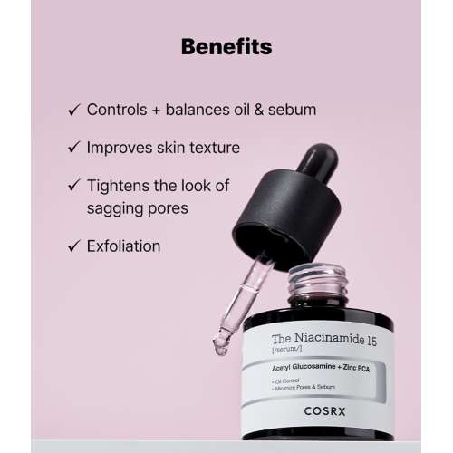 COSRX: The Niacinamide 15 Serum | Intense Hydration| Targeted Care | Radiant Skin | 20ml