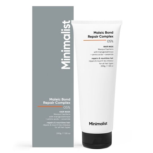 Minimalist: Maleic Bond Repair Complex 5% Hair Mask for damaged and frizzy free hairs - 200gm Minimalist: Maleic Bond Repair Complex 5% Hair Mask for damaged and frizzy free hairs - 200gm