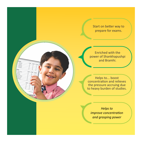 Baidyanath: Shankhapushpi Syrup- Helps to improve memory and enhance concentration| For Kids and Adults - 450 ml