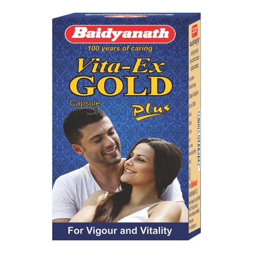 Baidyanath: Vita Ex Gold Plus -Herbal Formulations with Shilajit and Swarna Bhasma |Helps maintain vitality and stamina- 20 Capsules