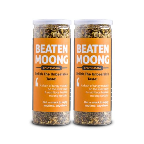 Omay Foods: Beaten Moong - Spicy Masala - Pack of 2 - 140gm Each