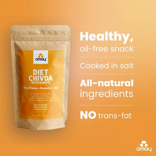Omay Foods: Diet Chivda Pouch With Peanuts - 400gm