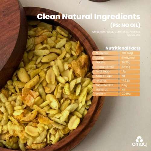 Omay Foods: Diet Chivda Pouch With Peanuts - 400gm