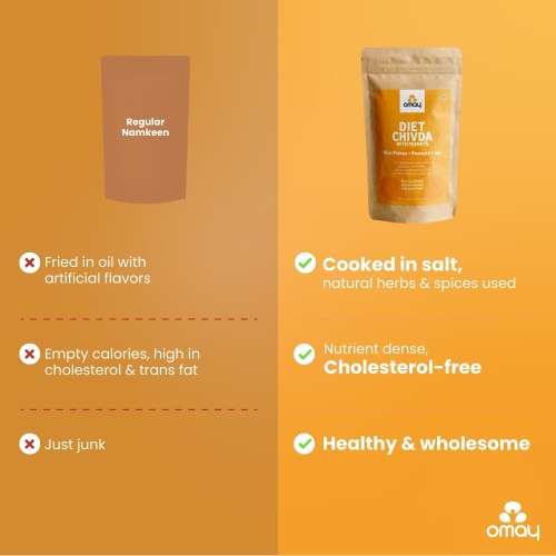 Omay Foods: Diet Chivda Pouch With Peanuts - 400gm