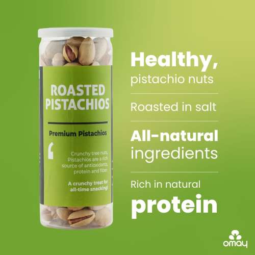 Omay Foods: Roasted Pistachios - 150gm Omay Foods: Roasted Pistachios - 150gm