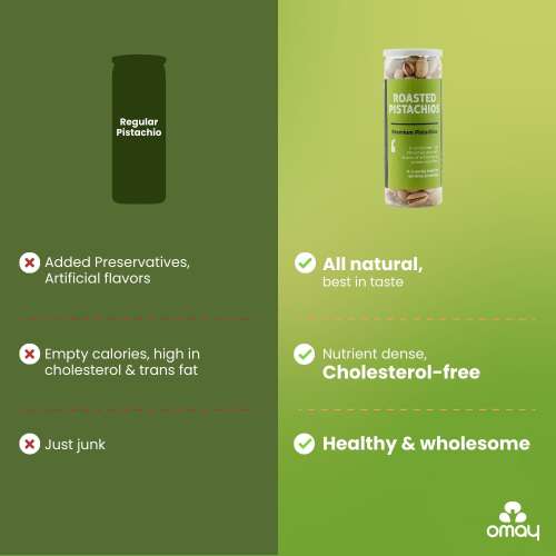 Omay Foods: Roasted Pistachios - 150gm Omay Foods: Roasted Pistachios - 150gm