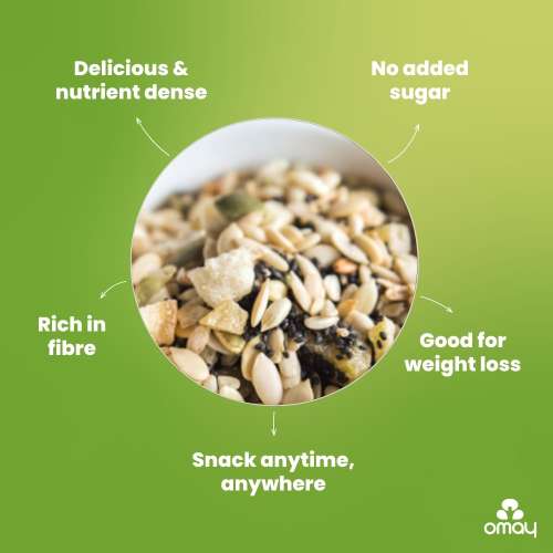 Omay Foods: Seeds & Fruits Mix Pouch - 400gm