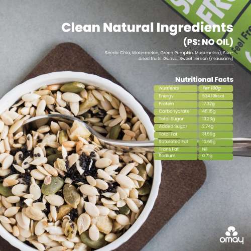 Omay Foods: Seeds & Fruits Mix Pouch - 400gm