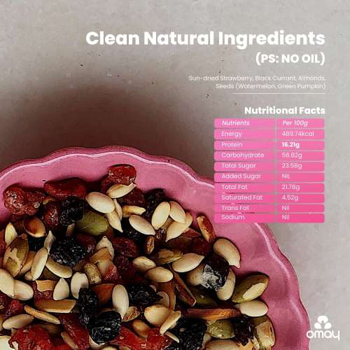 Omay Foods: Strawberry Blast Trail Mix Pouch - 400gm
