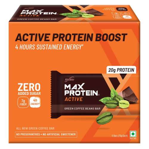 RiteBite Max Protein: Active Green Coffee Beans [Pack of 6] - 420gm